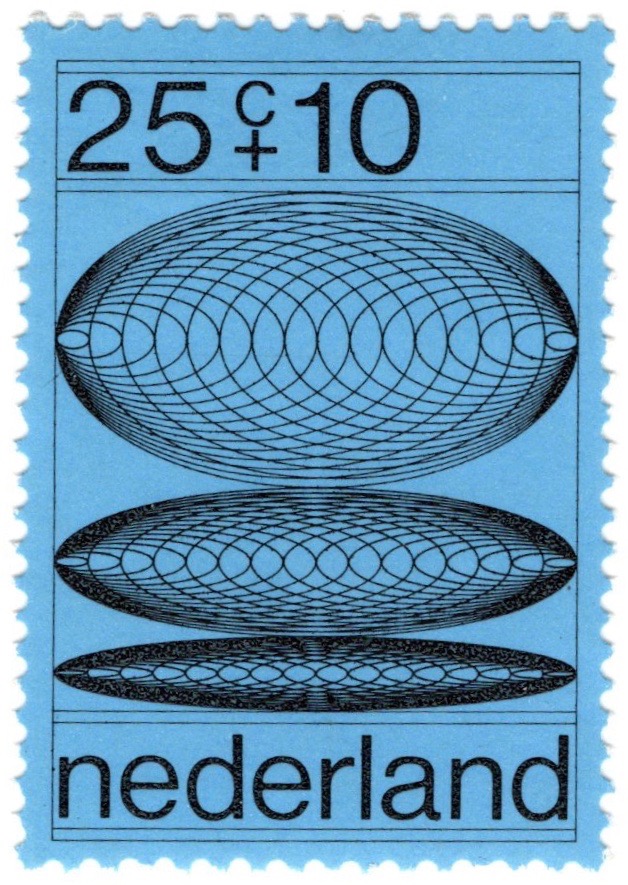 Netherlands 1970 computer generated stamp issue, 25c. + 10c.